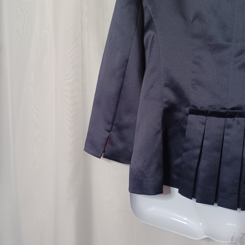 DONNA RICCO NEW YORK Blue Jacket With Rhinestone Buttons. Size 8 - Picture 12 of 13